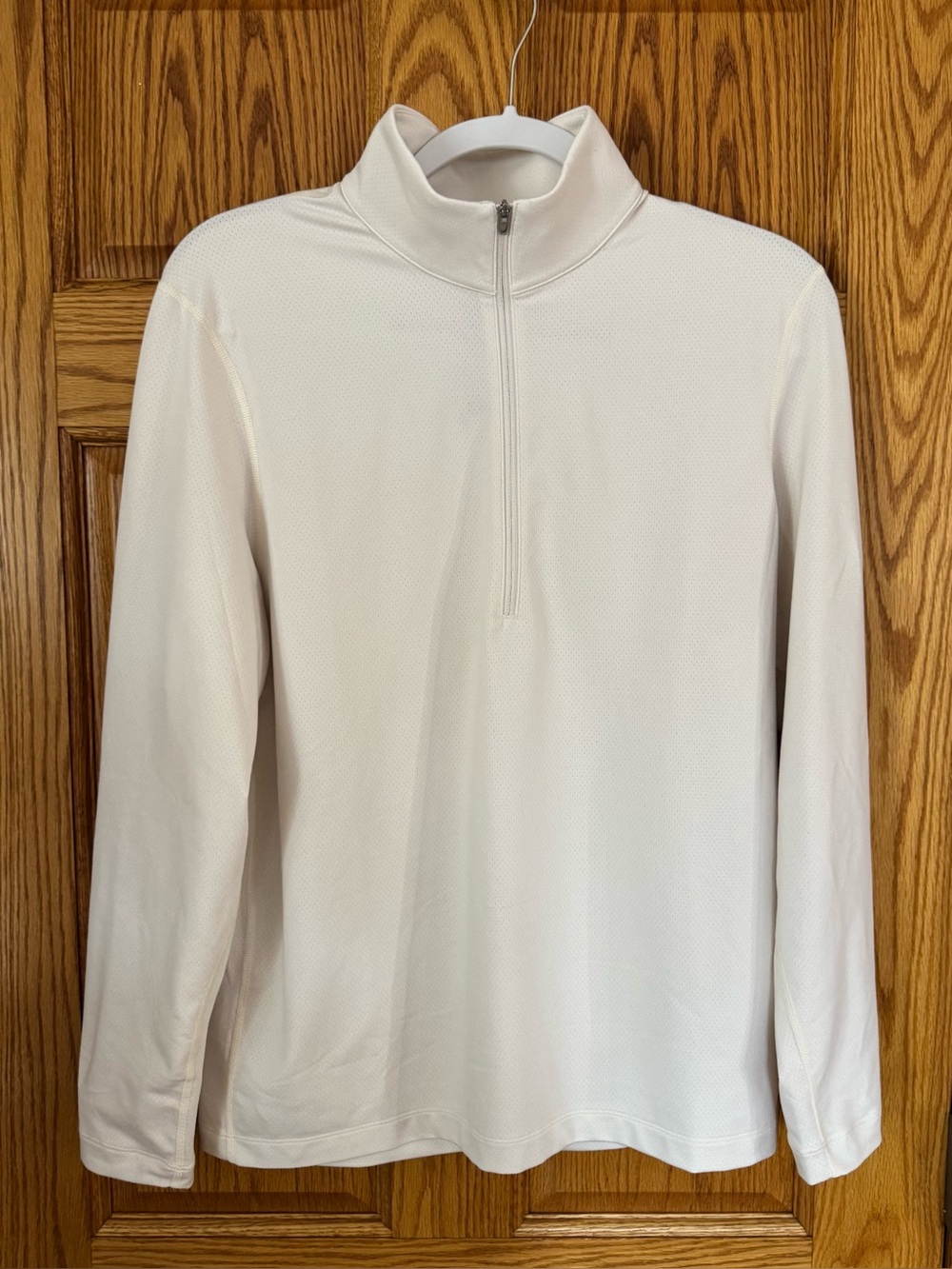 lululemon Mesh Soft Jersey Half Zip Light Ivory Men’s S